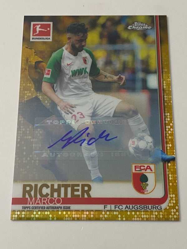 2019-20 Topps Chrome Bundesliga Gold Refractor Auto /50 #36 Marco Richter RC