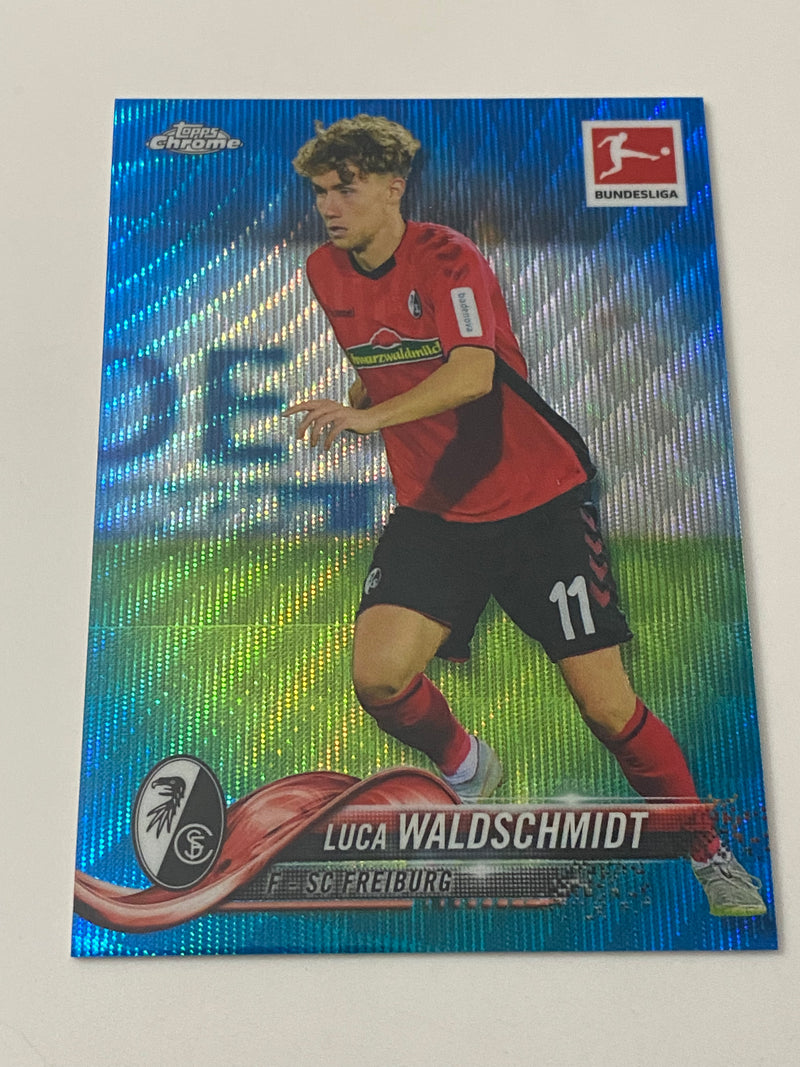 2018-19 Topps Chrome UEFA Champions League Blue Wave Refractor /99 #17 Luca Waldschmidt RC