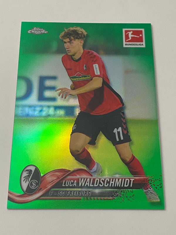 2018-19 Topps Chrome UEFA Champions League Green Refractor /99 #17 Luca Waldschmidt RC