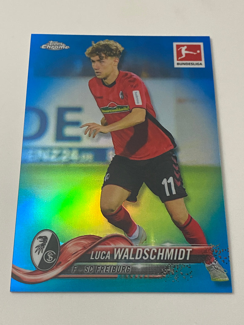 2018-19 Topps Chrome UEFA Champions League Blue Refractor /199 #17 Luca Waldschmidt RC