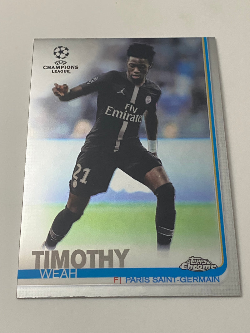 2018-19 Topps Chrome UEFA Champions League #92 Timothy Weah RC
