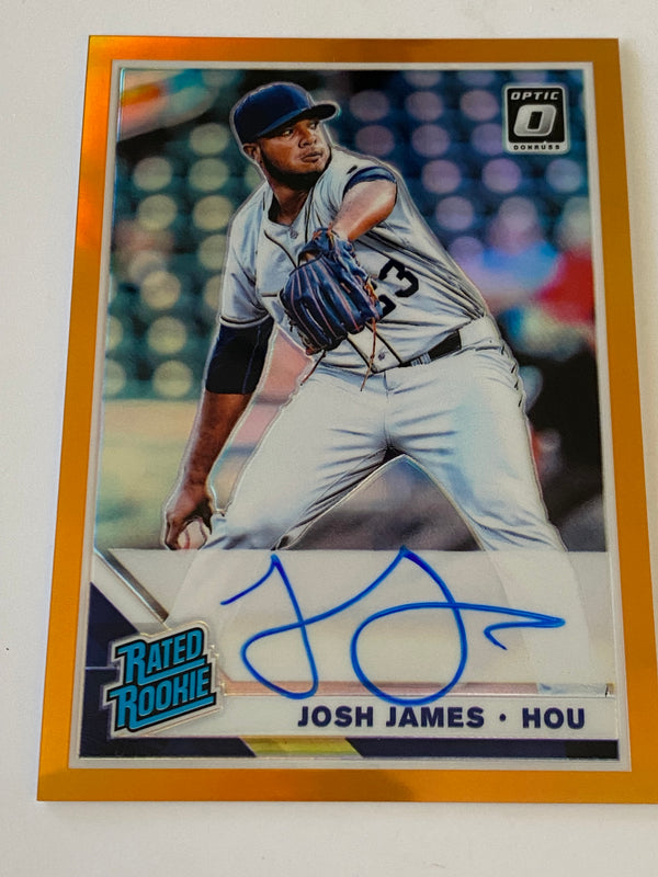 2019 Donruss Optic Rated Rookie Orange Auto /99 #RRS-JJ Josh James RC