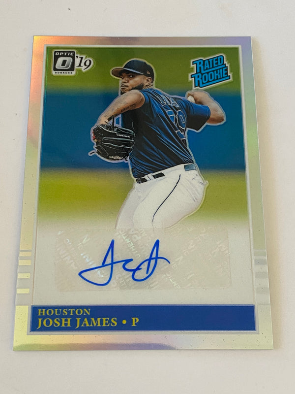 2019 Donruss Optic Retro Rated Rookie 1985 Holo Auto /99 #R85-JJ Josh James RC