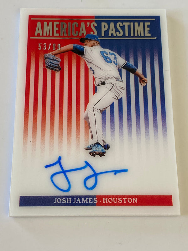 2019 Panini Chronicles America's Pastime Auto /99 #AP-JJ Josh James RC