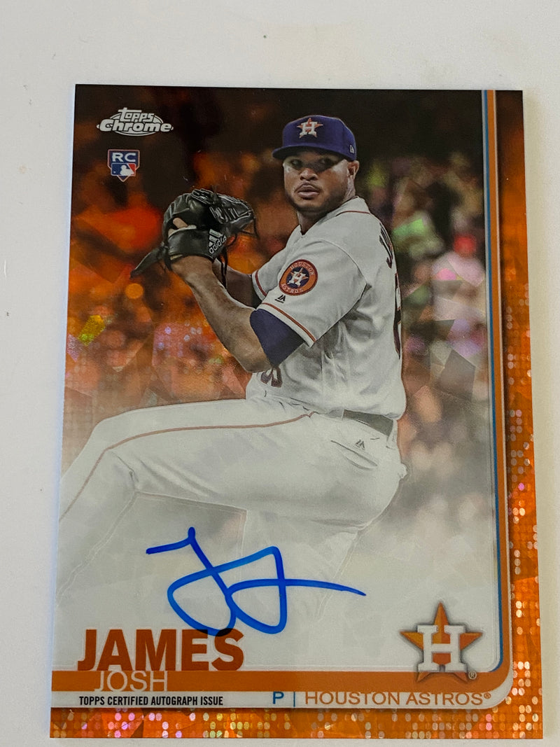 2019 Topps Chrome Sapphire Autograph Orange Auto /25 #CSA-JJ Josh James RC