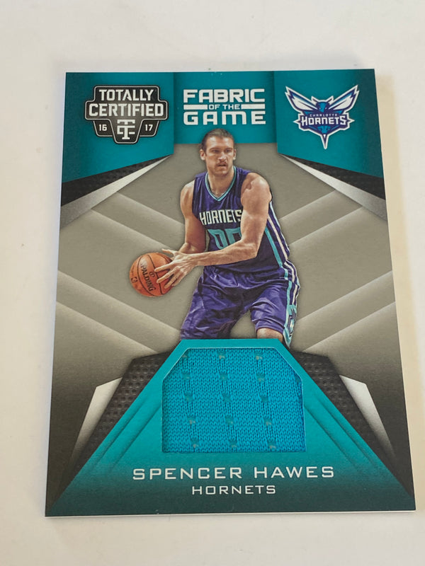 2016-17 Panini Totally Certified Fabric of the Game Jersey #3 Spencer Hawes