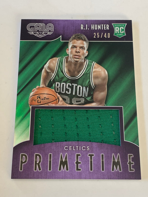 2015-16 Panini Gala Primetime Memorabilia Purple /40 #12 R. J. Hunter RC