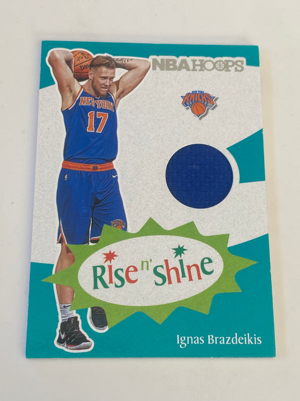 2019-20 Panini Hoops Rise n' Shine Jersey #RS-IGB Ignas Brazdeikis