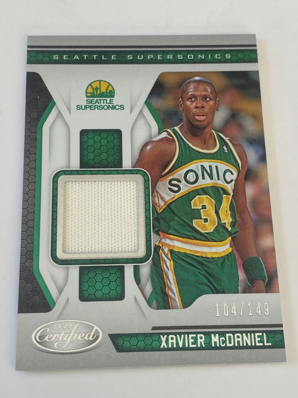 2018-19 Panini Certified Game Worn Jersey /149 #MT-XMD Xavier McDaniel