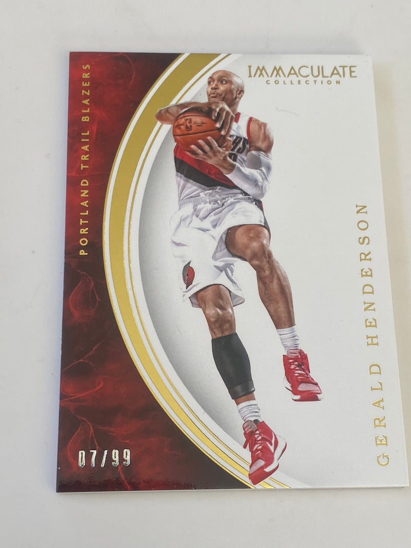 2015-16 Panini Immaculate /99 #92 Gerald Henderson