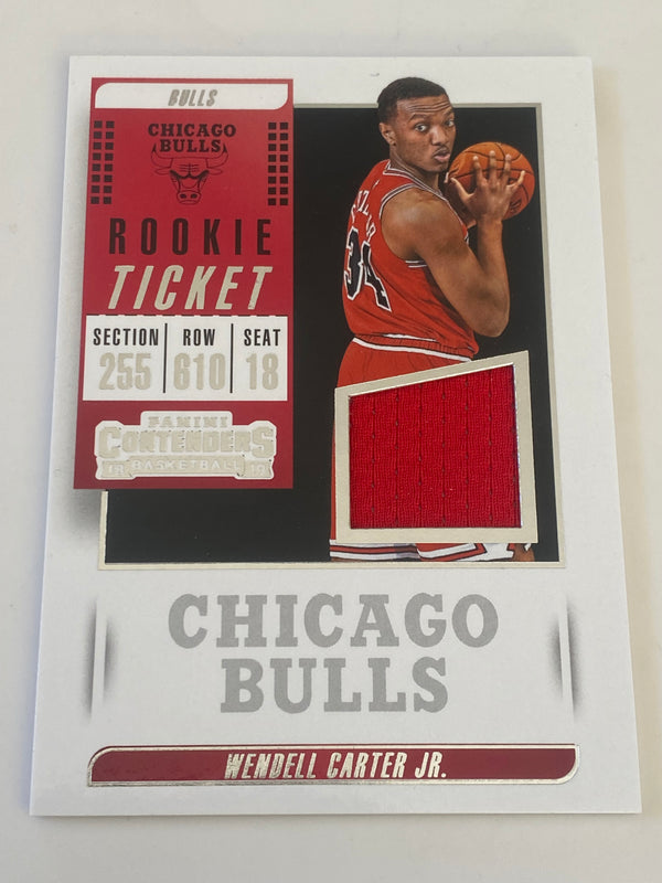 2018-19 Panini Contenders Rookie Ticket Jersey #RT-WCJ Wendell Carter Jr.