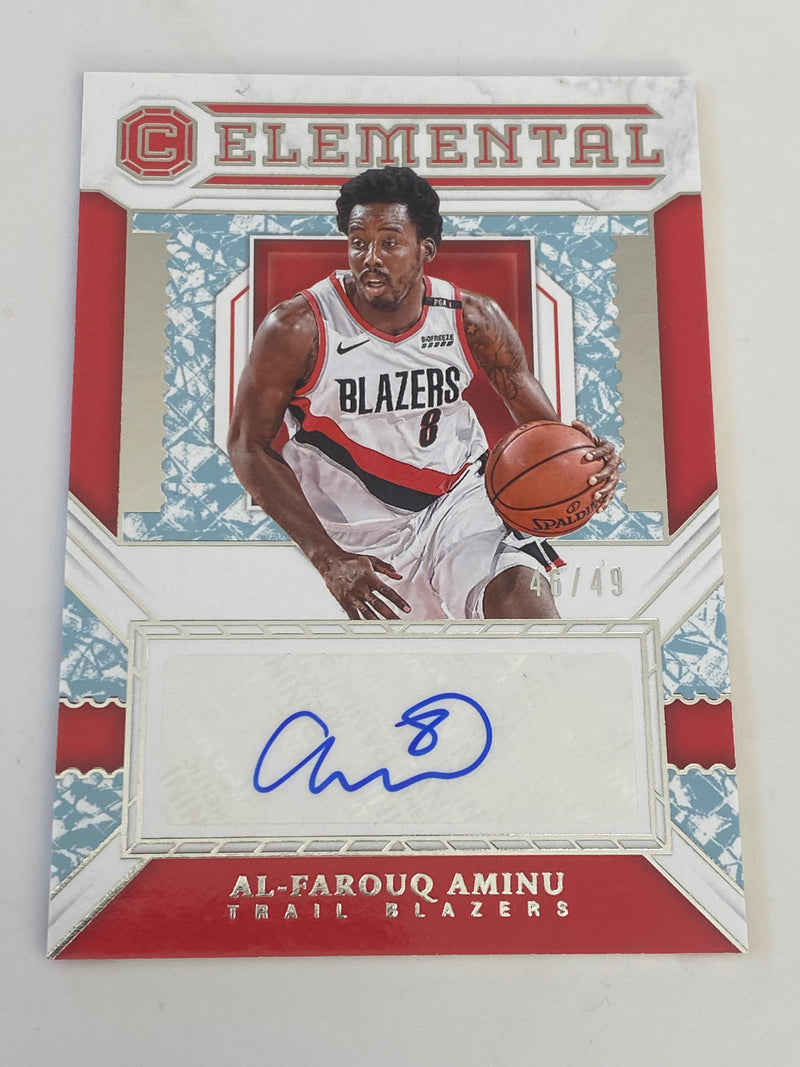 2018-19 Panini Cornerstones Elemental Signatures Crystal Auto /49 #ES-AFA Al-Farouq Aminu