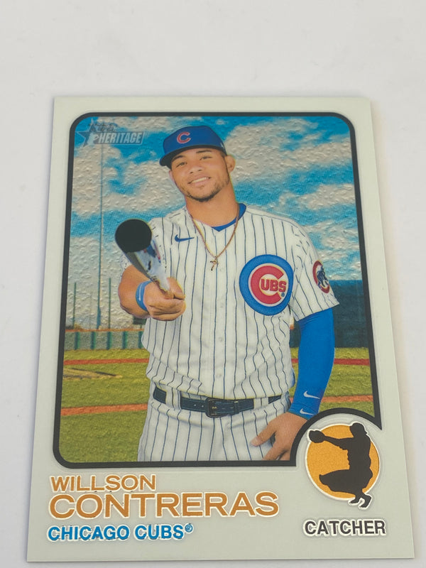 2022 Topps Heritage Chrome Refractor /999 #46 Willson Contreras