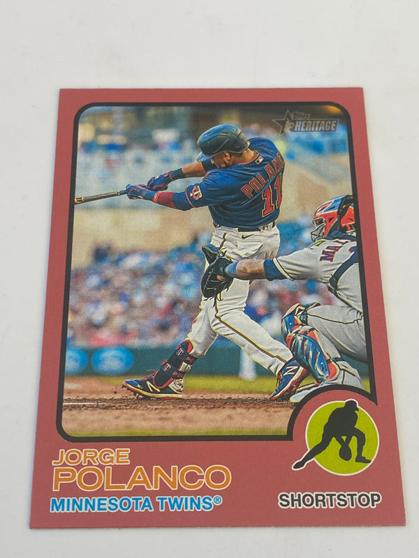 2022 Topps Heritage Red Border Mega #257 Jorge Polanco