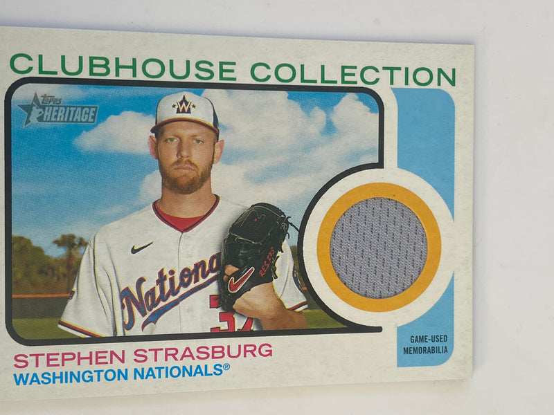 2022 Topps Heritage Clubhouse Collection Game Used Jersey #CC-SS Stephen Strasburg