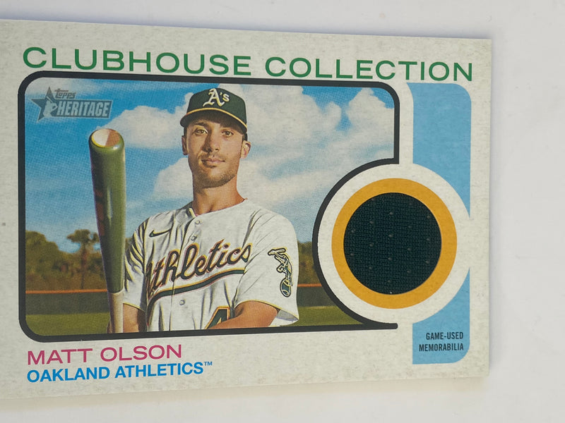 2022 Topps Heritage Clubhouse Collection Game Used Jersey #CC-MO Matt Olson