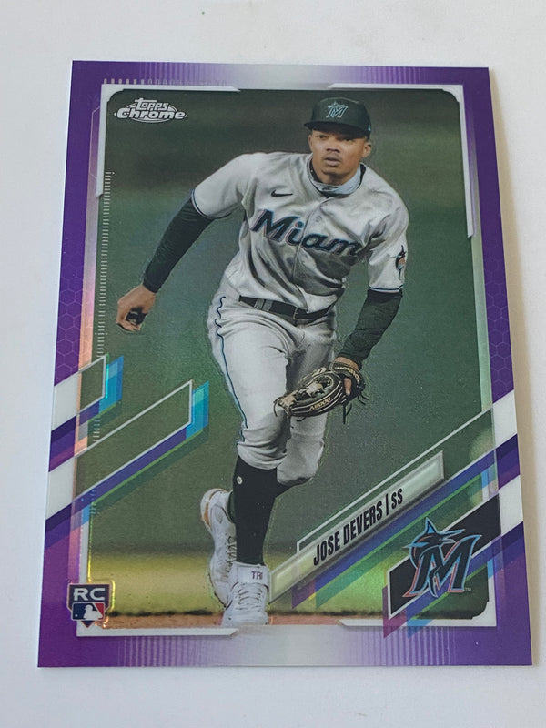 2021 Topps Chrome Update Purple Refractor #USC53 Jose Devers RC