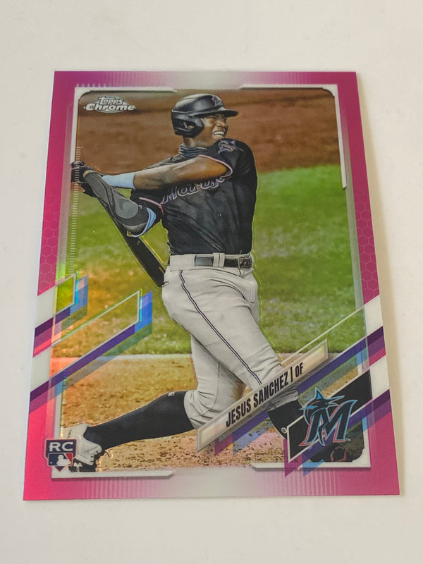 2021 Topps Chrome Pink Refractor #101 Jesus Sanchez RC