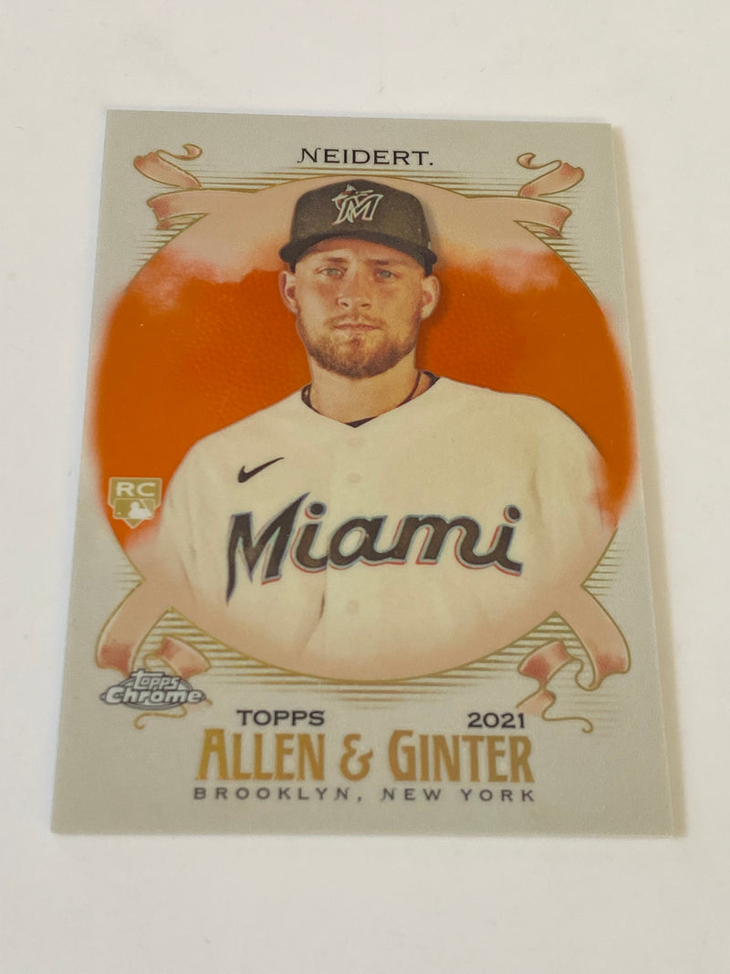 2021 Topps Chrome Allen & Ginter Orange Refractor /25 #300 Nick Neidert RC