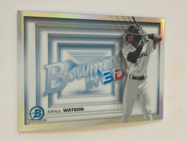 2022 Bowman Chrome in 3D Refractor #B3D-12 Kahlil Watson