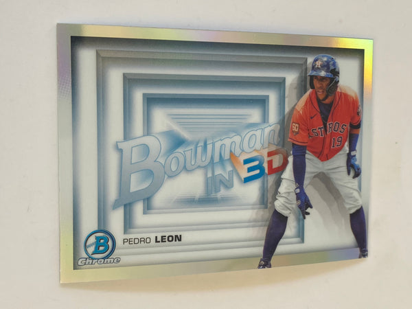 2022 Bowman Chrome in 3D Refractor #B3D-18 Pedro Leon