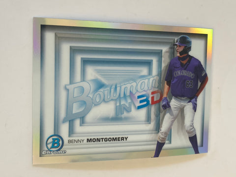 2022 Bowman Chrome in 3D Refractor #B3D-19 Benny Montgomery