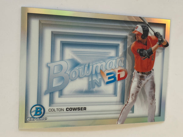 2022 Bowman Chrome in 3D Refractor #B3D-20 Colton Cowser