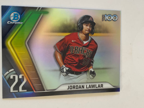 2022 Bowman Chrome Top 100 Prospects Refractor #BTP-22 Jordan Lawler