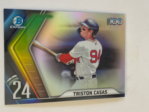 2022 Bowman Chrome Top 100 Prospects Refractor #BTP-24 Triston Casas