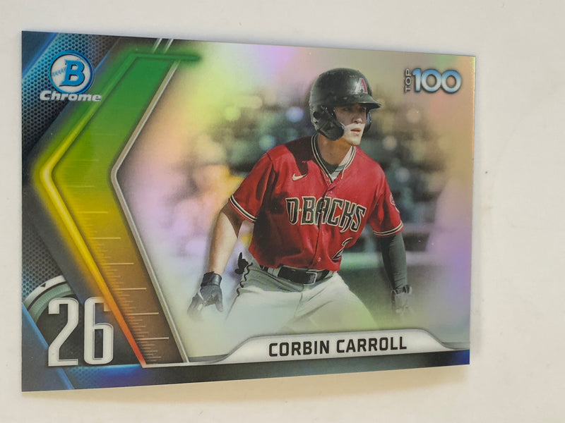 2022 Bowman Chrome Top 100 Prospects Refractor #BTP-26 Corbin Carroll