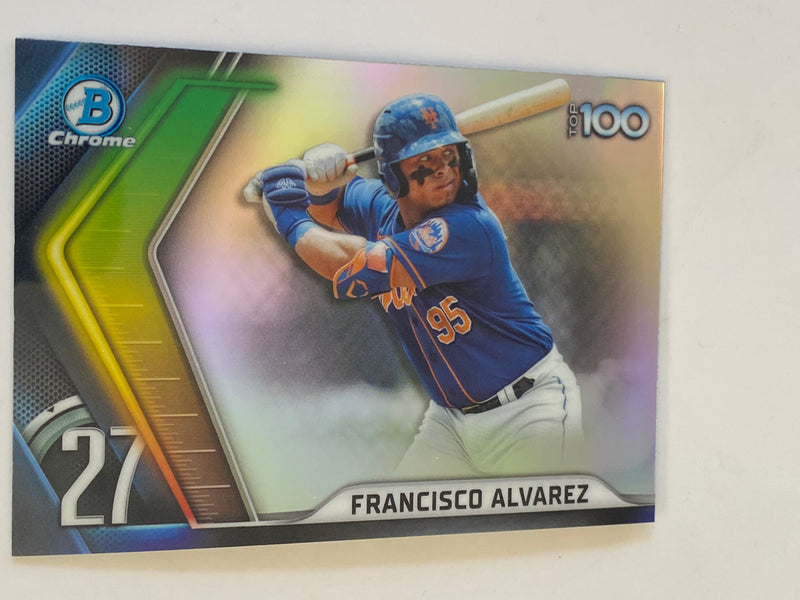 2022 Bowman Chrome Top 100 Prospects Refractor #BTP-27 Francisco Alvarez