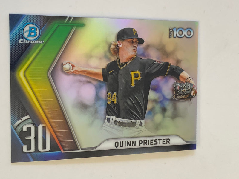 2022 Bowman Chrome Top 100 Prospects Refractor #BTP-30 Quinn Priester