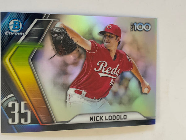 2022 Bowman Chrome Top 100 Prospects Refractor #BTP-35 Nick Lodolo