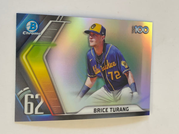 2022 Bowman Chrome Top 100 Prospects Refractor #BTP-62 Brice Turang