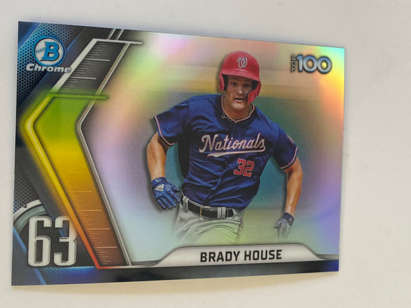 2022 Bowman Chrome Top 100 Prospects Refractor #BTP-63 Brady House