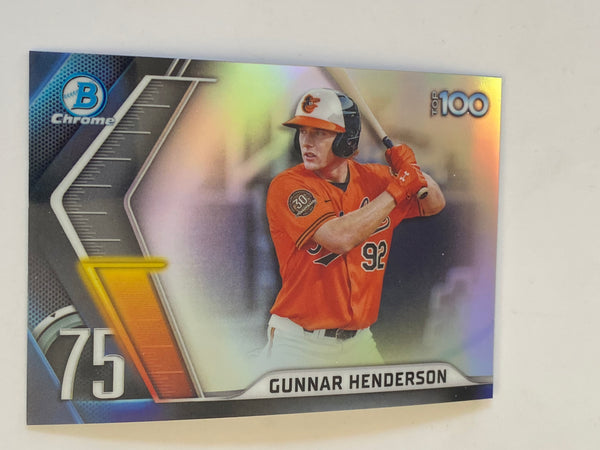 2022 Bowman Chrome Top 100 Prospects Refractor #BTP-75 Gunnar Henderson