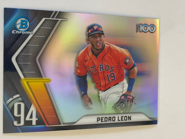 2022 Bowman Chrome Top 100 Prospects Refractor #BTP-94 Pedro Leon