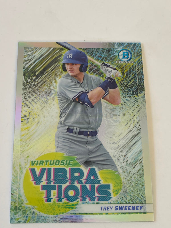 2022 Bowman Chrome Virtuosic Vibrations Refractor #VV-3 Trey Sweeney