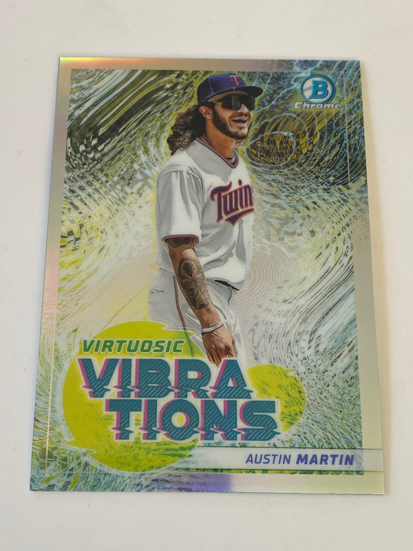 2022 Bowman Chrome Virtuosic Vibrations Refractor #VV-5 Austin Martin