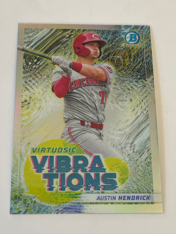 2022 Bowman Chrome Virtuosic Vibrations Refractor #VV-9 Austin Hendrick