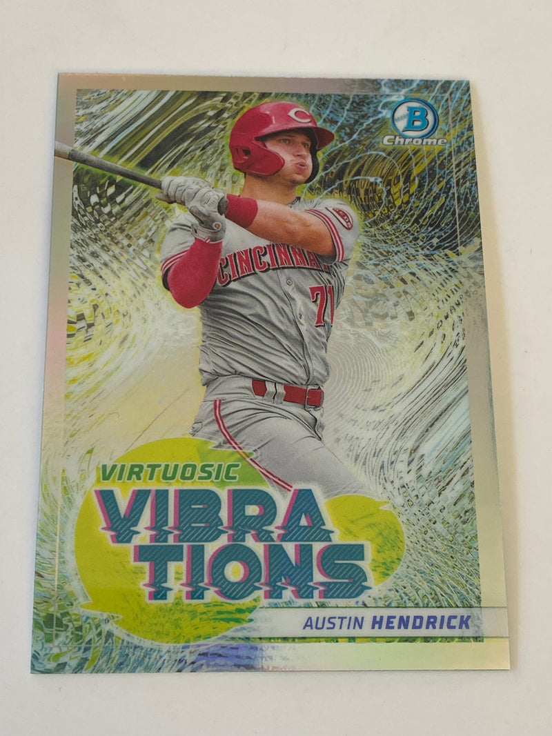 2022 Bowman Chrome Virtuosic Vibrations Refractor #VV-9 Austin Hendrick