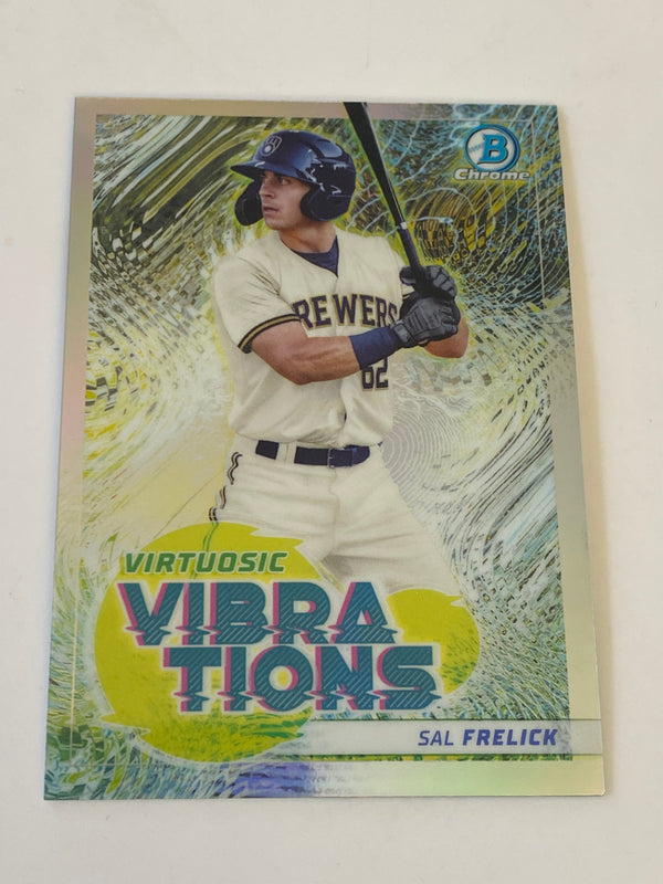 2022 Bowman Chrome Virtuosic Vibrations Refractor #VV-14 Sal Frelick