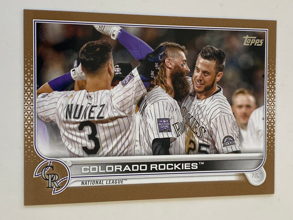 2022 Topps Series 1 Gold /2022 #222 Colorado Rockies Team Card