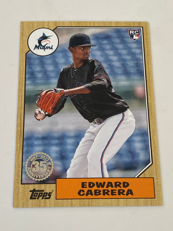 2022 Topps Series 1 1987 35th Anniversary #T87-60 Edward Cabrera RC