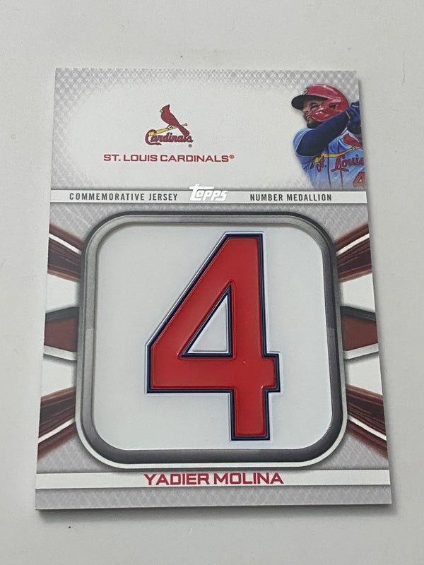 2022 Topps Commemorative Jersey Number Medallion #JNB-YM Yadier Molina