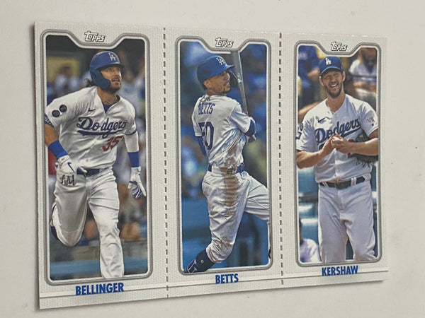 2022 Topps Opening Day Triple Play #TPC-3 Cody Bellinger / Mookie Betts / Clayton Kershaw