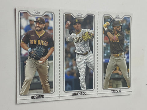 2022 Topps Opening Day Triple Play #TPC-8 Eric Hosmer / Manny Machado / Fernando Tatis Jr.