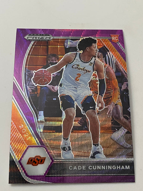 2021 Panini Prizm Draft Picks Purple Wave #1 Cade Cunningham RC