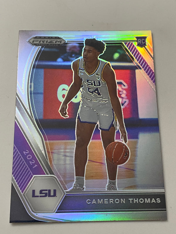 2021 Panini Prizm Draft Picks Silver #18 Cameron Thomas RC