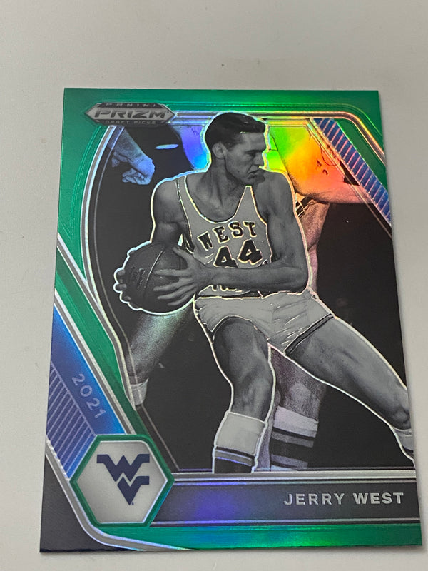 2021 Panini Prizm Draft Picks Green #100 Jerry West